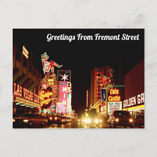 Greetings From Fremont Street Postcard