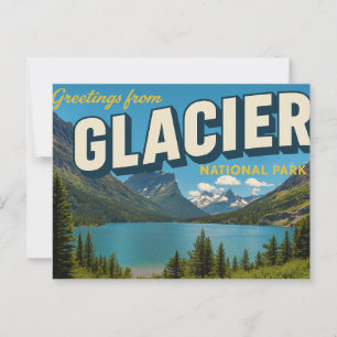 Greetings from Glacier Canyon National Park Postcard
