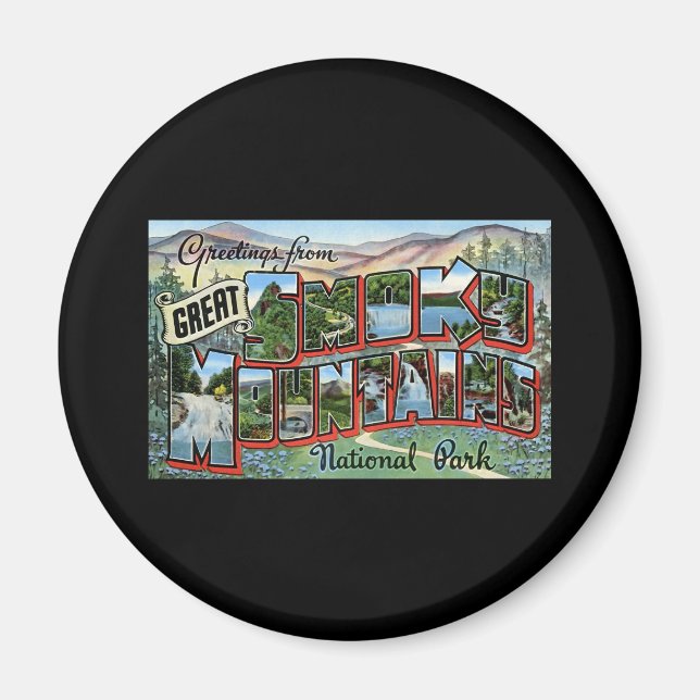 Greetings from Great Smokey Mountains Magnet (Front)