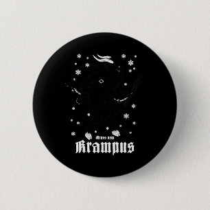 Greetings From Gruss Vom Krampus Christmas Festive 6 Cm Round Badge