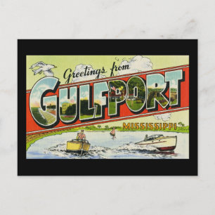 Greetings from Gulfport Mississippi Postcard