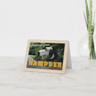 Greetings from Hampden MA (Puppy rock) Card