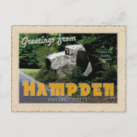 Greetings from Hampden postcard