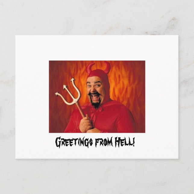 Greetings from Hell! Postcard (Front)