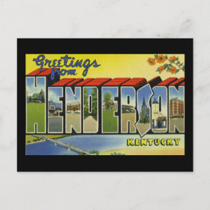 Greetings from Henderson Kentucky Postcard