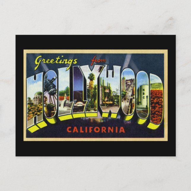 Greetings from Hollywood California Postcard (Front)