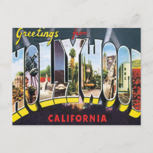 Greetings From Hollywood California Postcard