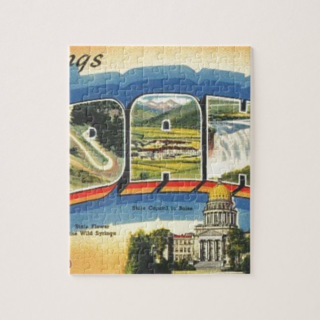 Greetings from Idaho Jigsaw Puzzle (Vertical)