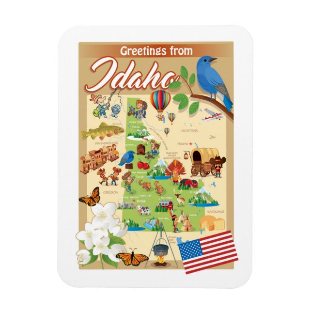 Greetings from Idaho Magnet (Vertical)