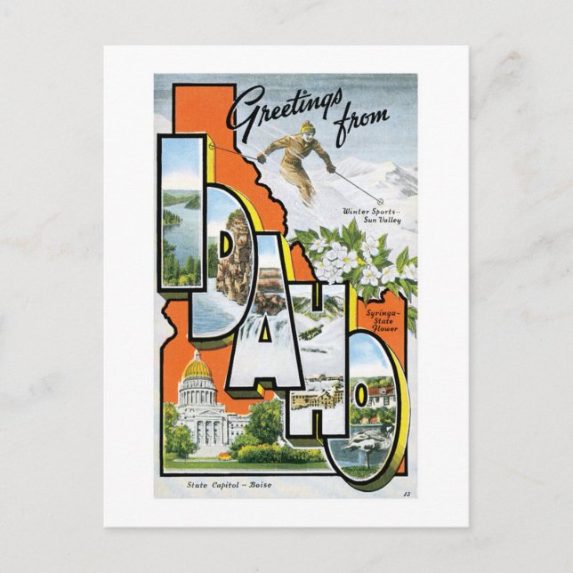 Greetings from Idaho! Postcard (Front)
