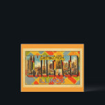 Greetings from Illinois Postcard<br><div class="desc">Greetings from Illinois,  colourful cityscape.</div>