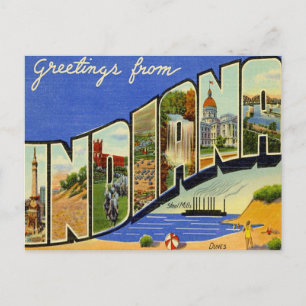 Greetings From Indiana Postcard