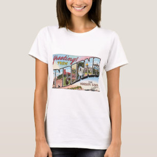 Greetings From Indiana The Hoosier State, Vintage T-Shirt