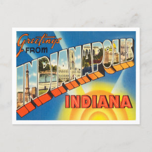 Greetings from Indianapolis, Indiana Travel Postcard