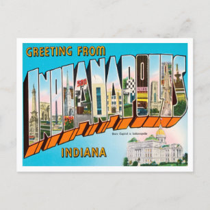 Greetings from Indianapolis, Indiana Travel Postcard