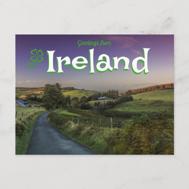 Greetings from Ireland Scenic Postcard (Front)
