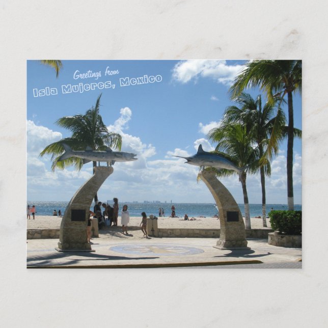 Greetings from Isla Mujeres, Mexico Postcard (Front)