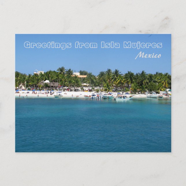 Greetings from Isla Mujeres, Mexico Postcard (Front)