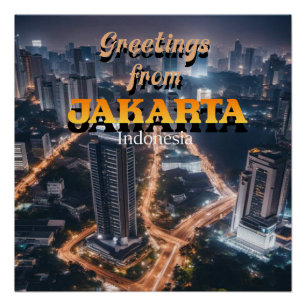 Greetings from Jakarta Indonesia Poster