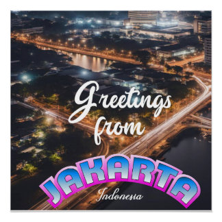 Greetings from Jakarta Indonesia Poster