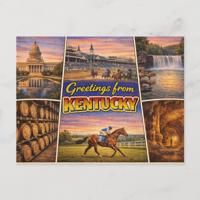 Greetings From Kentucky Postcard (Front)