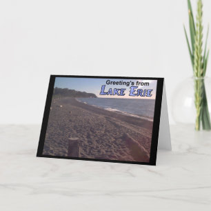 Greeting's from Lake Erie Ohio Beach Card