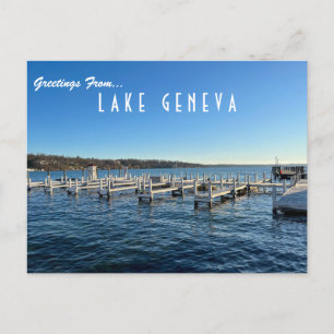 Greetings from Lake Geneva Wisconsin Postcard