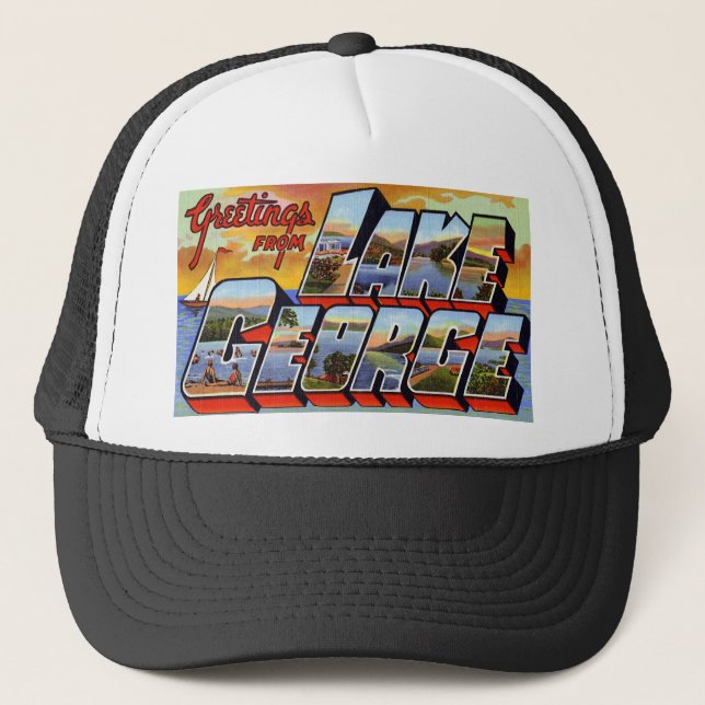 Greetings from Lake George New York Trucker Hat (Front)