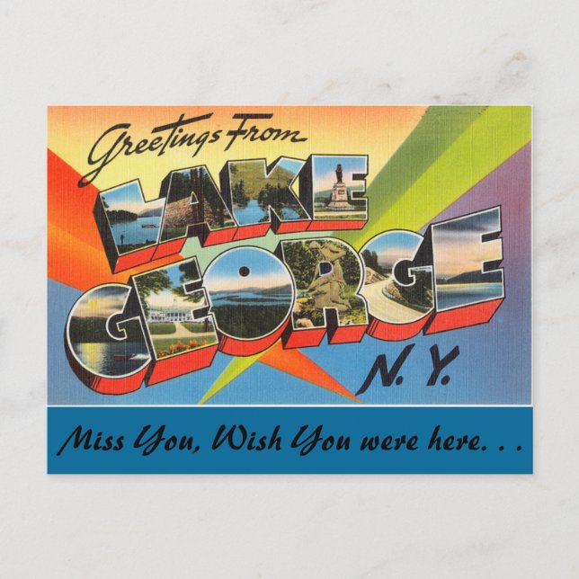 Greetings from Lake George Postcard (Front)