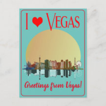 Greetings from Las Vegas Skyline Sunrise Souvenir