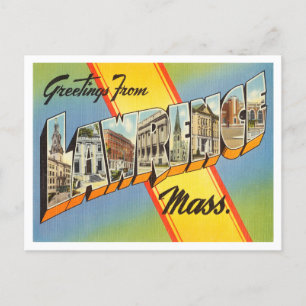 Greetings from Lawrence, Massachusetts Travel Postcard