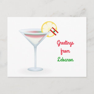 Greetings From Lebanon Cocktail Holiday Card