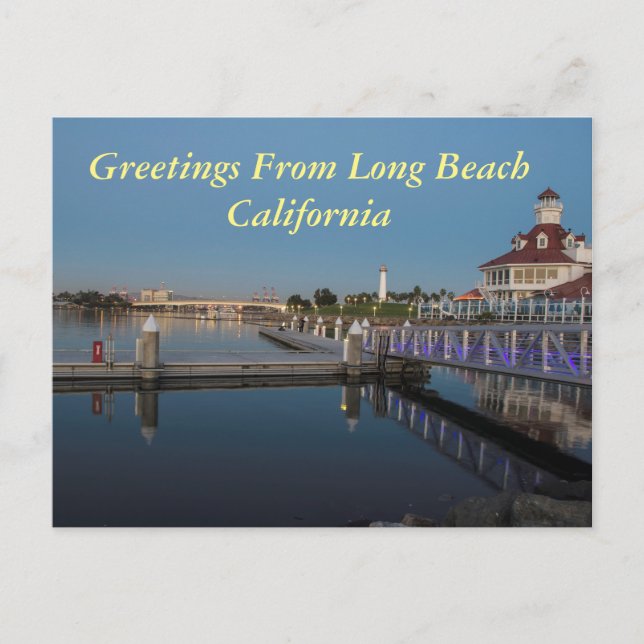 Greetings From Long Beach California Postcard (Front)
