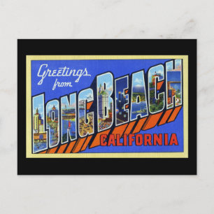 Greetings from Long Beach California Postcard