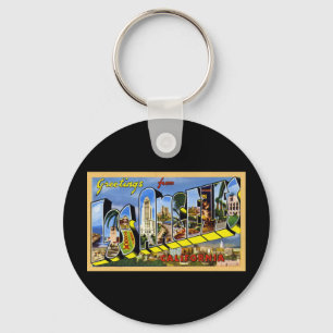Greetings from Los Angeles California Key Ring