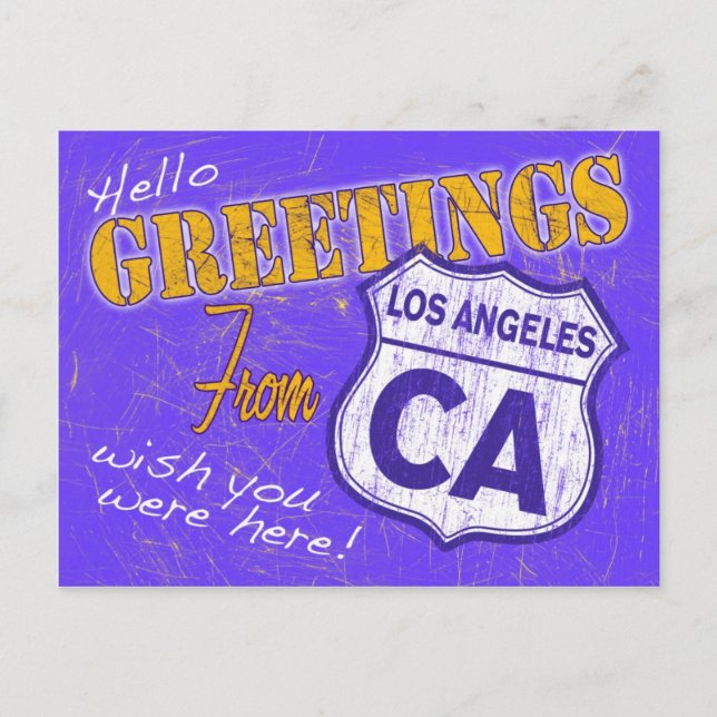 Greetings from Los Angeles California Postcard (Front)