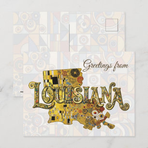 Greetings from Louisiana Postcard