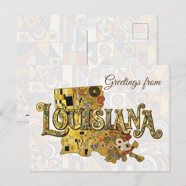 Greetings from Louisiana Postcard (Front/Back)