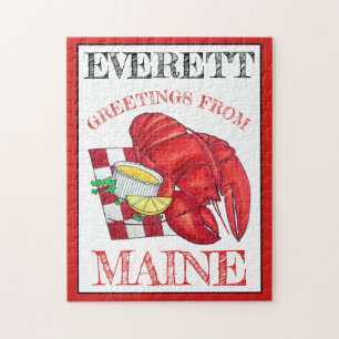 Greetings from Maine Lobster Shack Seafood Dinner Jigsaw Puzzle