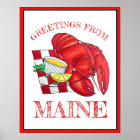 Greetings from Maine Lobster Shack Seafood Dinner