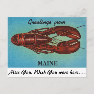 Greetings from Maine Postcard