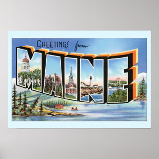 Greetings From Maine Poster