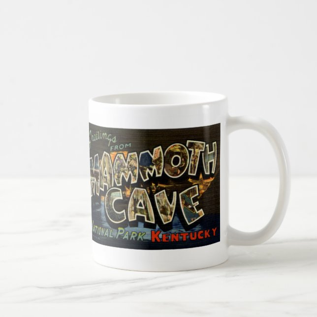 Greetings from Mammoth Cave Vintage Postcard Mug (Right)