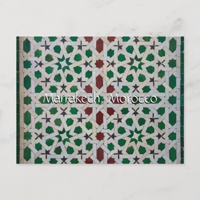 Greetings from Marrakech Morocco Postcard (Front)