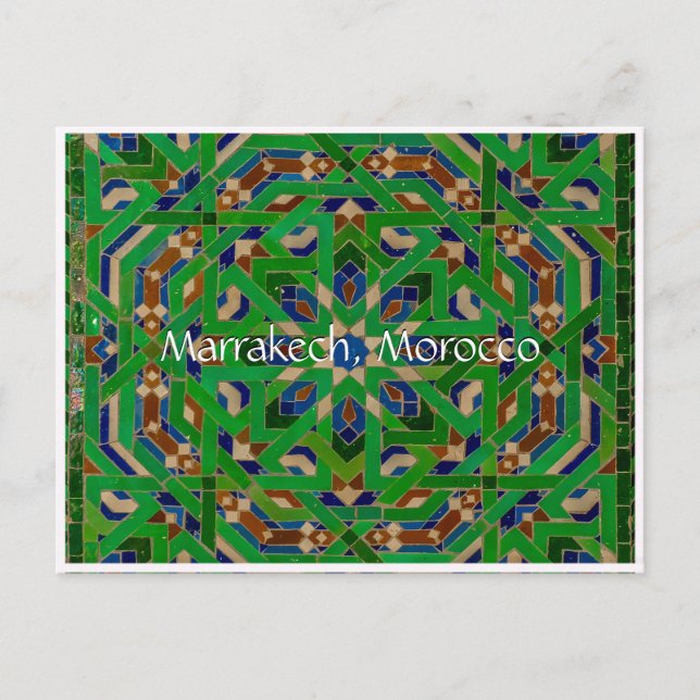 Greetings from Marrakech Morocco Postcard (Front)