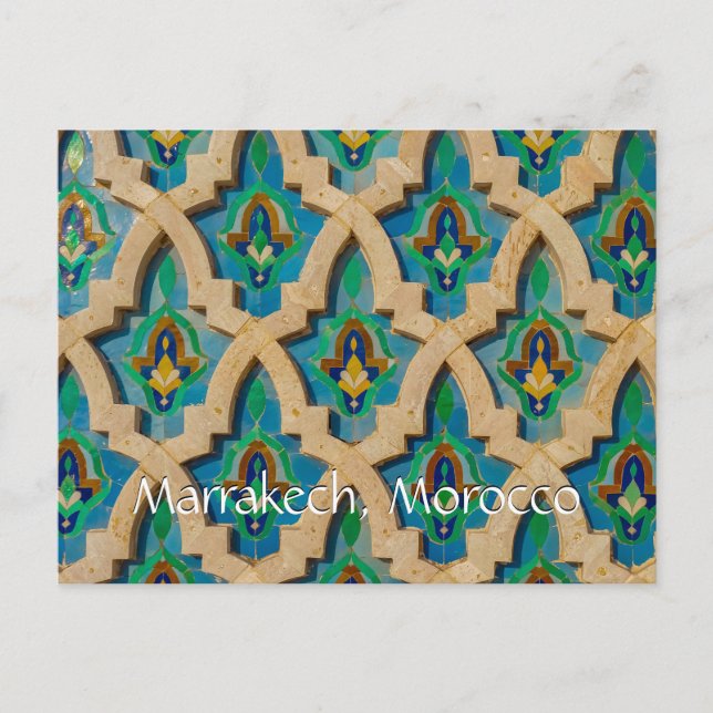 Greetings from Marrakech Morocco Postcard (Front)