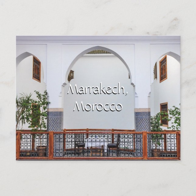 Greetings from Marrakech Morocco Postcard (Front)