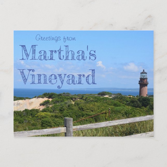 Greetings from Martha's Vineyard Postcard (Front)