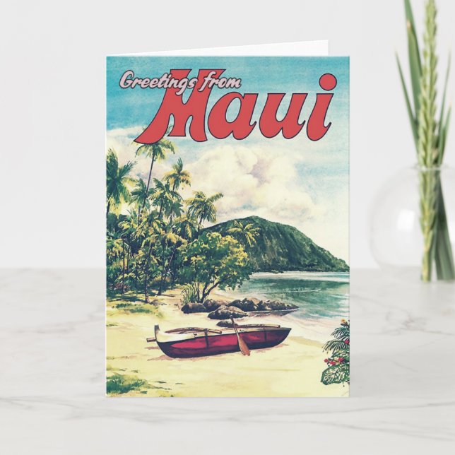Greetings From Maui, Hawaii  Card (Front)