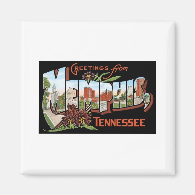 Greetings from Memphis, Tennessee Magnet (Front)